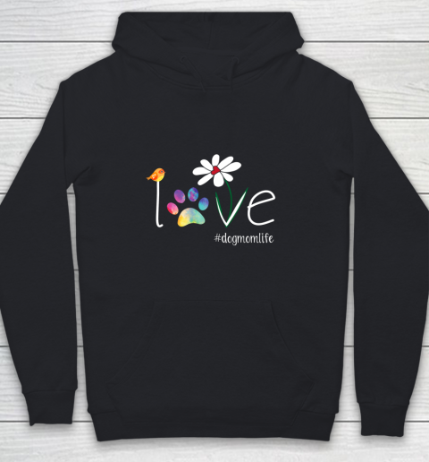 LOVE Dog Mom Sunflower Shirt Gifts Mother Dog lovers Youth Hoodie
