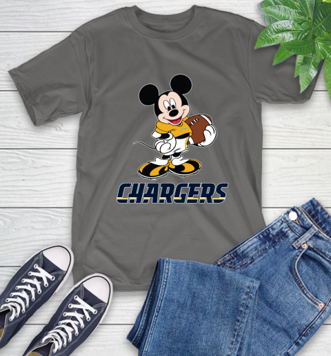 NFL Football Los Angeles Chargers Cheerful Mickey Mouse Shirt T-Shirt - Image 11