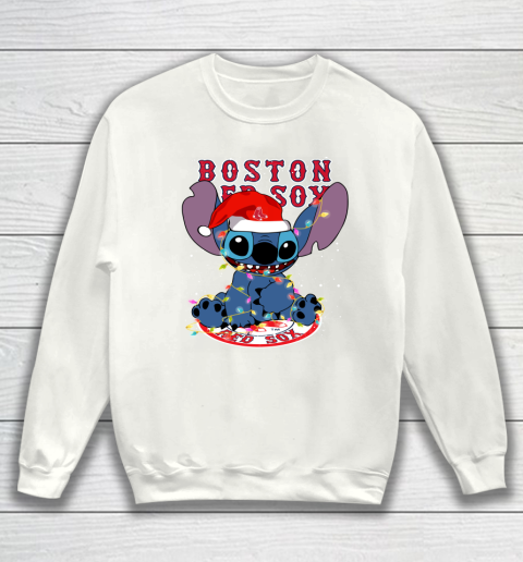 Boston Red Sox MLB noel stitch Baseball Christmas Sweatshirt