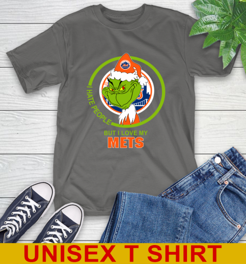 New York Mets MLB Christmas Grinch I Hate People But I Love My Favorite Baseball Team T-Shirt 8