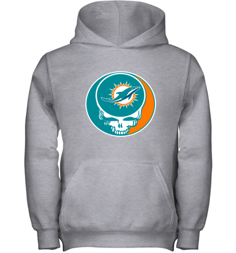 Gildan Miami Dolphins Pullover Hoodie Sport Grey 4XL