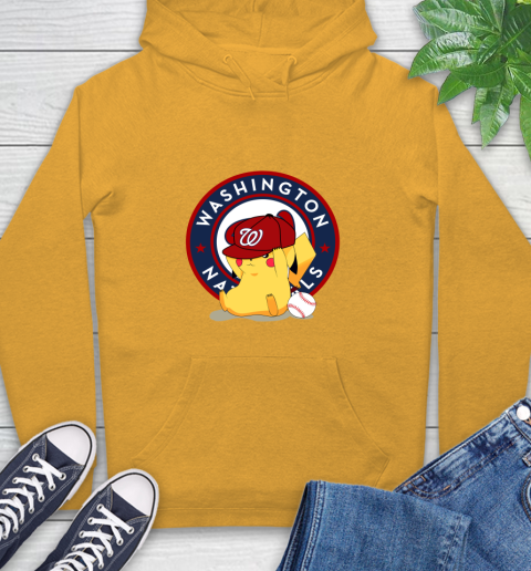 MLB Pikachu Baseball Sports Washington Nationals Hoodie 3