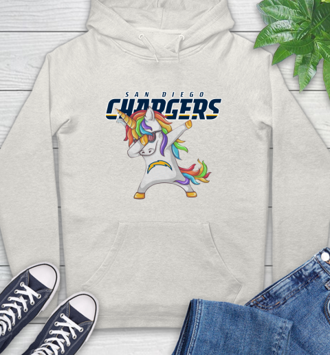 Los Angeles Chargers NFL Football Funny Unicorn Dabbing Sports Hoodie 12