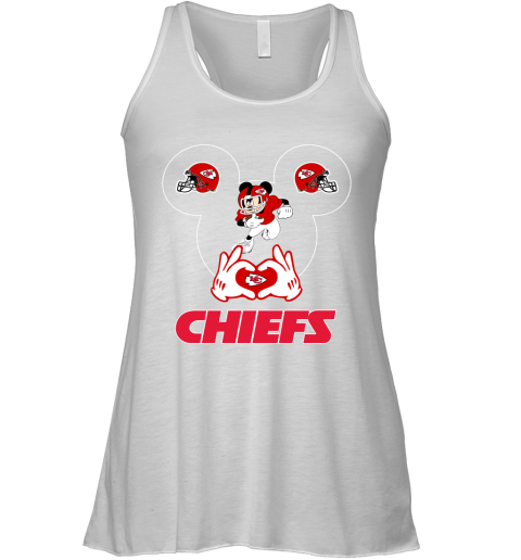 I Love The Chiefs Mickey Mouse Kansas City Chiefs Racerback Tank