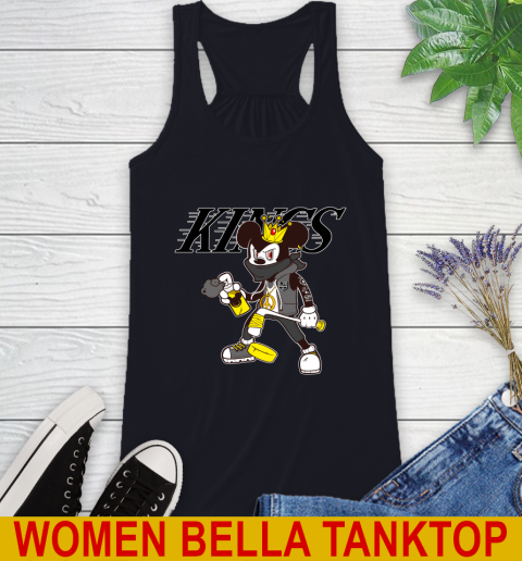 Los Angeles Kings NHL Hockey Mickey Peace Sign Sports Racerback Tank 10