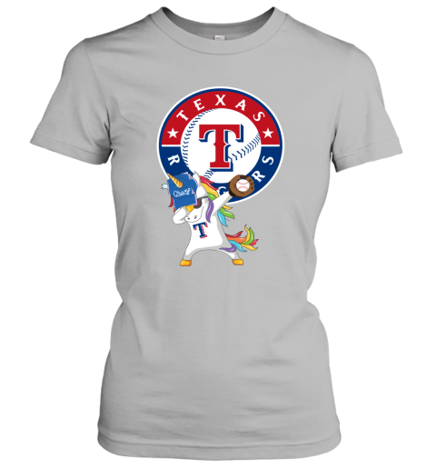 Hip Hop Dabbing Unicorn Flippin Love Texas Rangers Women's T-Shirt