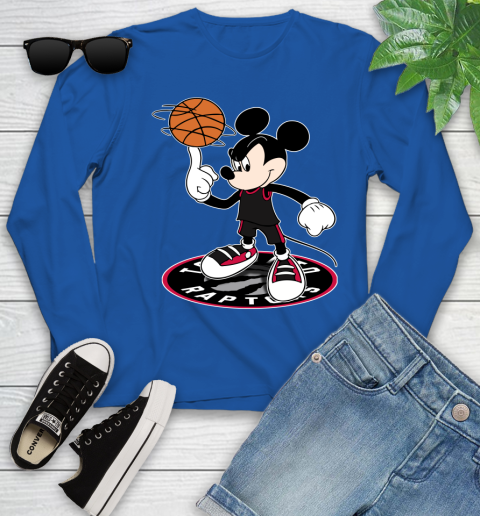 NBA Basketball Toronto Raptors Cheerful Mickey Disney Shirt not broken the mould Youth Long Sleeve 10