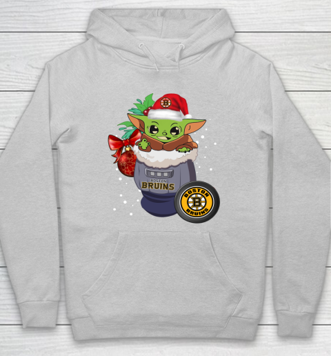 Boston Bruins Christmas Baby Yoda Star Wars Funny Happy NHL Hoodie 6