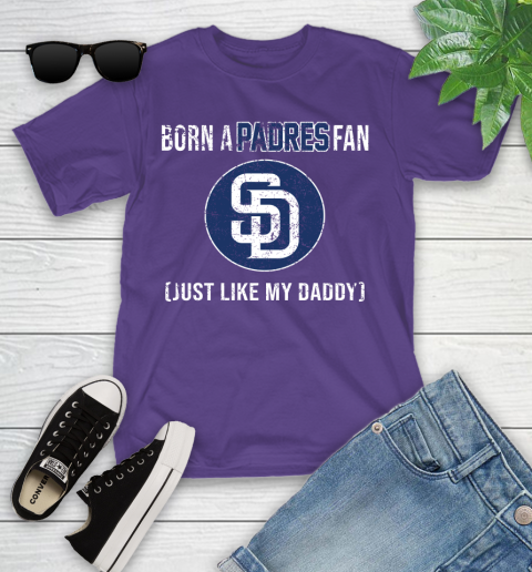 MLB Baseball San Diego Padres Loyal Fan Just Like My Daddy Shirt Youth T-Shirt 3
