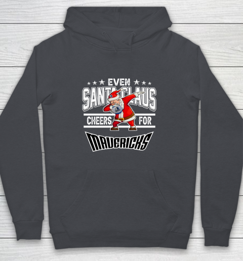Dallas Mavericks Even Santa Claus Cheers For Christmas NBA Youth Hoodie 5