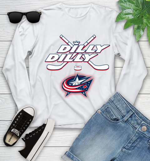 NHL Columbus Blue Jackets Dilly Dilly Hockey Sports Youth Long Sleeve