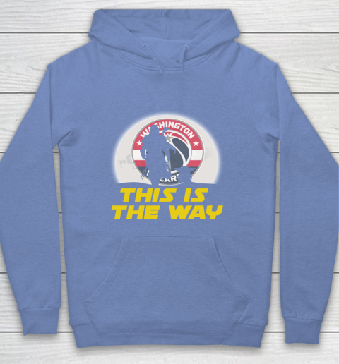 Washington Wizards NBA Basketball Star Wars Yoda And Mandalorian This Is The Way Youth Hoodie 8