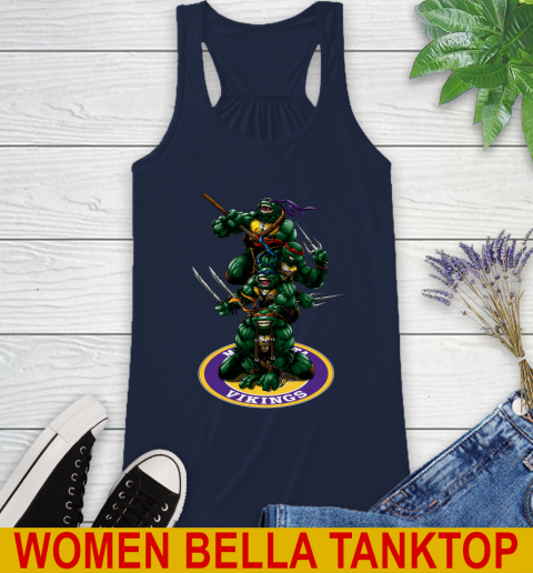 NFL Football Minnesota Vikings Teenage Mutant Ninja Turtles Shirt Racerback Tank 11