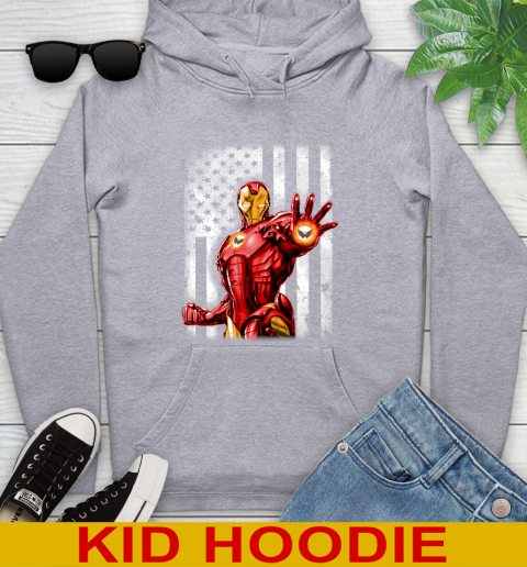 Washington Capitals NHL Hockey Iron Man Avengers American Flag Shirt Youth Hoodie 6