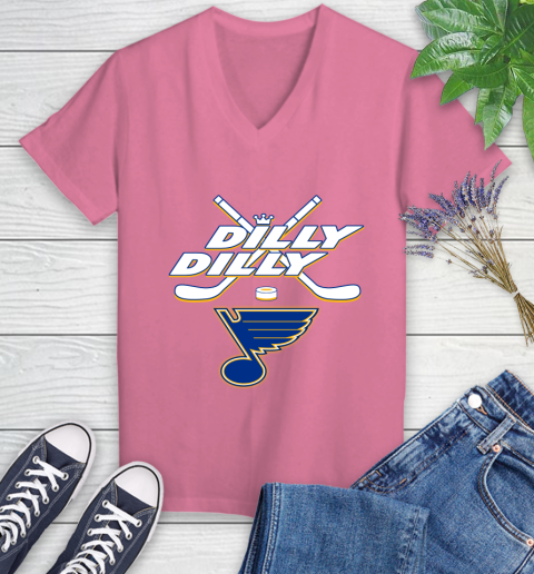 NHL St.Louis Blues Dilly Dilly Hockey Sports Women's V-Neck T-Shirt 13