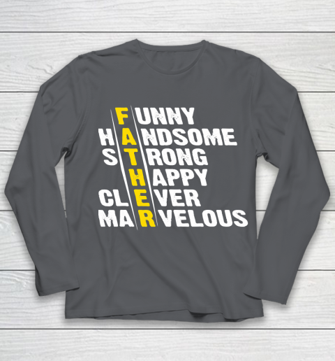 Marvelous T Shirt  Funny Handsome Strong Clever Marvelous Matching Father's Day Youth Long Sleeve 14