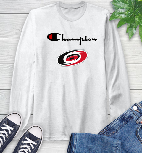 NHL Hockey Carolina Hurricanes Champion Shirt Long Sleeve T-Shirt
