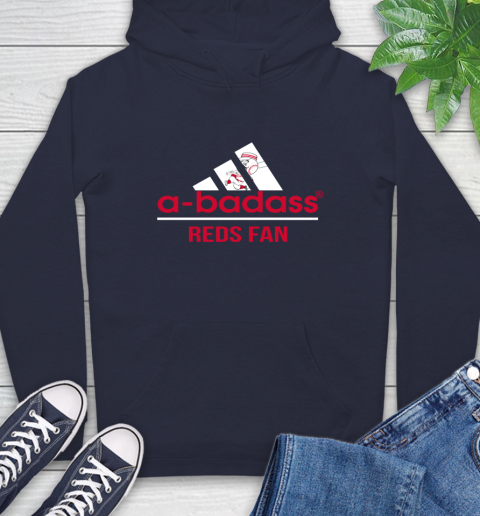 MLB A Badass Cincinnati Reds Fan Adidas Baseball Sports Hoodie