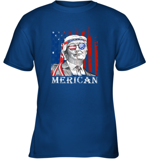 zpks merica donald trump 4th of july american flag shirts youth t shirt 26 front royal