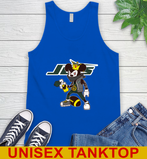New York Jets NFL Football Mickey Peace Sign Sports Tank Top 5