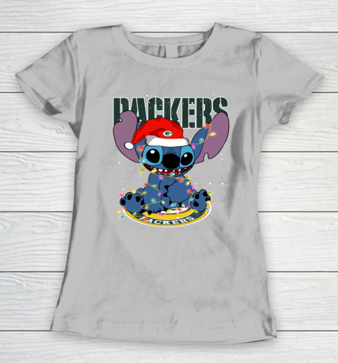 Green Bay Packers NFL Football noel stitch Christmas Women's T-Shirt 3