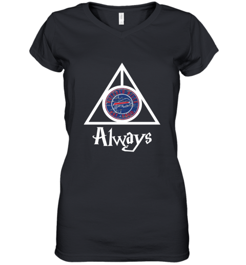 Always Love The Buffalo Bills x Harry Potter Mashup Women's V-Neck T-Shirt