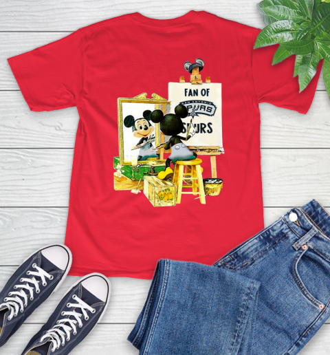 NBA Basketball San Antonio Spurs Mickey Drawing Shirt 12
