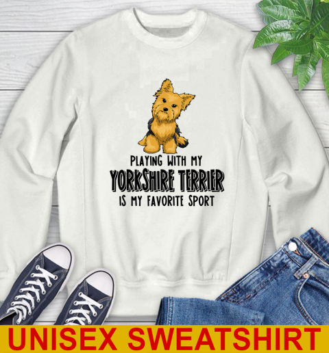 Playing with my yorkshire terrier is my favorite sport 25