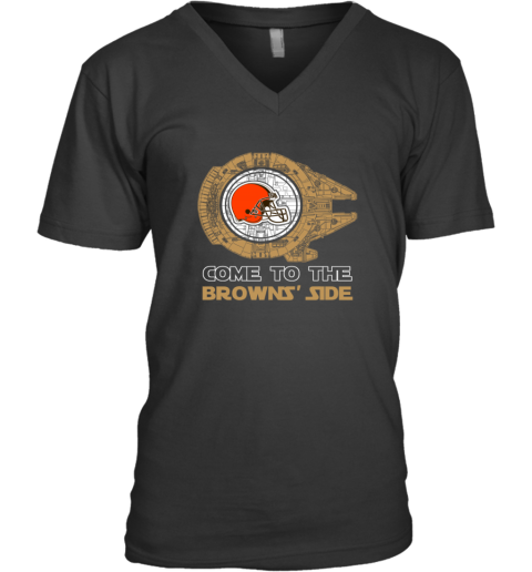 NFL Come To The Cleveland Browns Star Wars Football Sports V-Neck T-Shirt