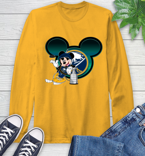 NHL Buffalo Sabres Stanley Cup Mickey Mouse Disney Hockey T Shirt Long Sleeve T-Shirt 3