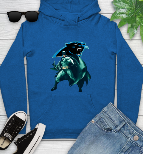 NFL Batman Football Sports Carolina Panthers Youth Hoodie 9
