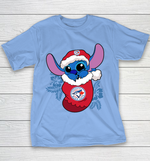 Toronto Blue Jays Christmas Stitch In The Sock Funny Disney MLB Youth T-Shirt 10