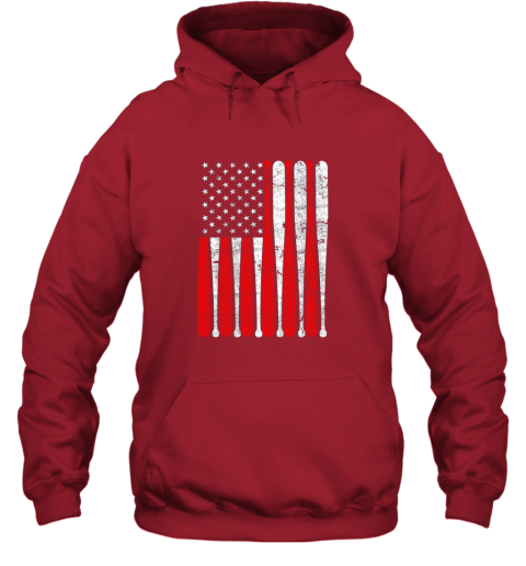 lukc vintage american flag baseball men boys apparel dad 4th july gift hoodie 23 front red