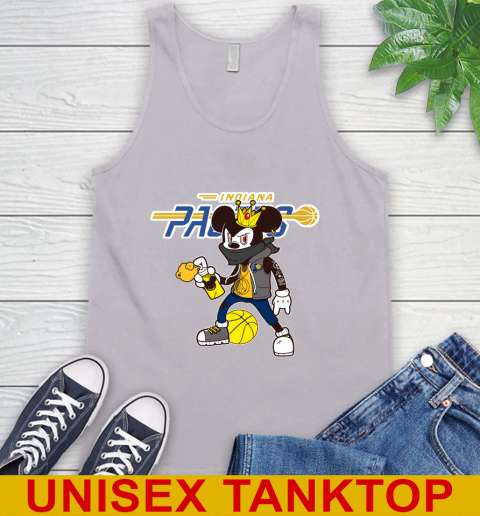 Indiana Pacers NBA Basketball Mickey Peace Sign Sports Tank Top 4