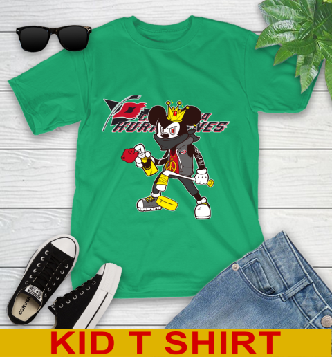 Carolina Hurricanes NHL Hockey Mickey Peace Sign Sports Youth T-Shirt 6