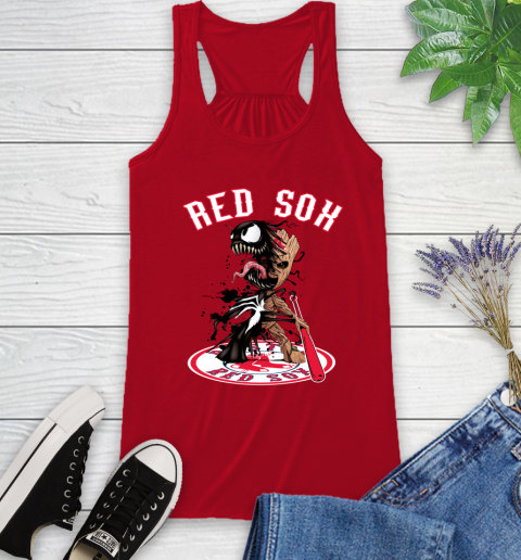 MLB Boston Red Sox Baseball Venom Groot Guardians Of The Galaxy Racerback Tank 6