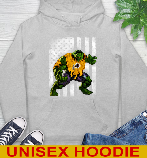 Washington Redskins Hulk Marvel Avengers NFL Football American Flag Hoodie 6