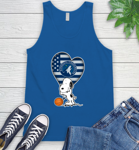 Minnesota Timberwolves NBA Basketball The Peanuts Movie Adorable Snoopy Tank Top 5