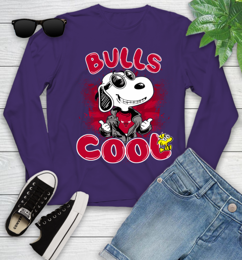 NBA Basketball Chicago Bulls Cool Snoopy Shirt Youth Long Sleeve 4