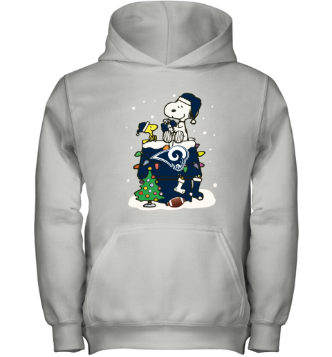 A Happy Christmas With Los Angeles Rams Snoopy Youth Hoodie