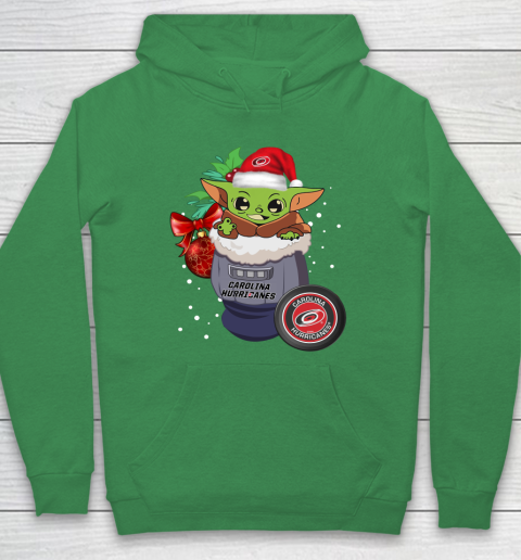 Carolina Hurricanes Christmas Baby Yoda Star Wars Funny Happy NHL Hoodie 8