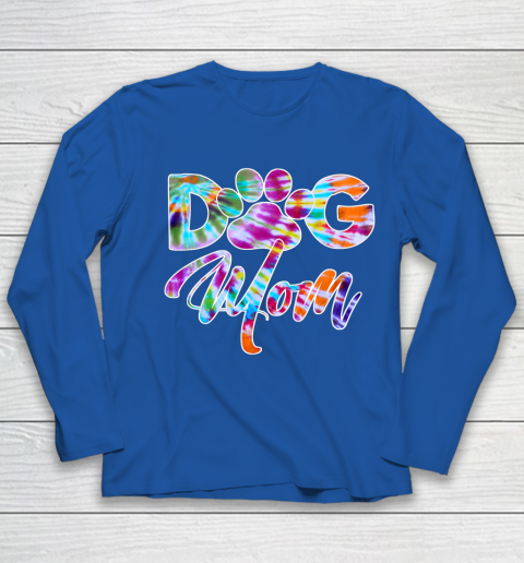 Dog Mom Shirt Tie Dye Dog Mom Apparel for Women Dog Lover Gifts Paw Youth Long Sleeve 7
