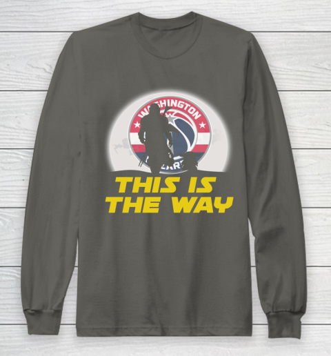 Washington Wizards NBA Basketball Star Wars Yoda And Mandalorian This Is The Way Long Sleeve T-Shirt 5
