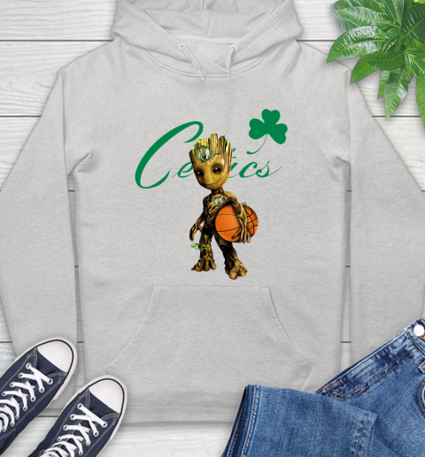 Boston Celtics NBA Basketball Groot Marvel Guardians Of The Galaxy Hoodie