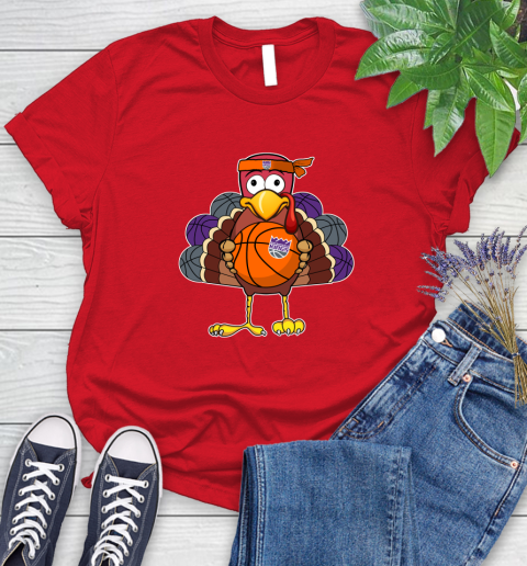 Sacramento Kings Turkey thanksgiving day Women's T-Shirt 9