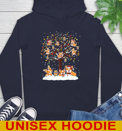 Corgi dog pet lover light christmas tree shirt 15