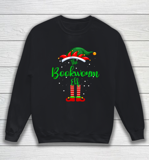 Bookworm Elf Matching Family Group Christmas Party Pajama Sweatshirt