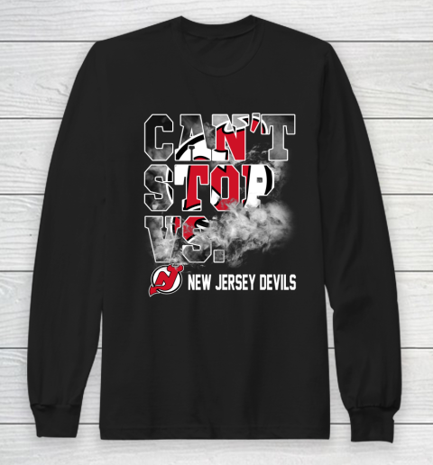 NHL New Jersey Devils Hockey Can't Stop Vs Long Sleeve T-Shirt