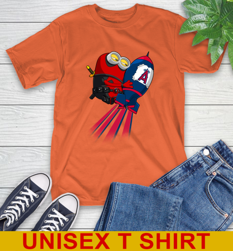 MLB Baseball Los Angeles Angels Deadpool Minion Marvel Shirt T-Shirt 4