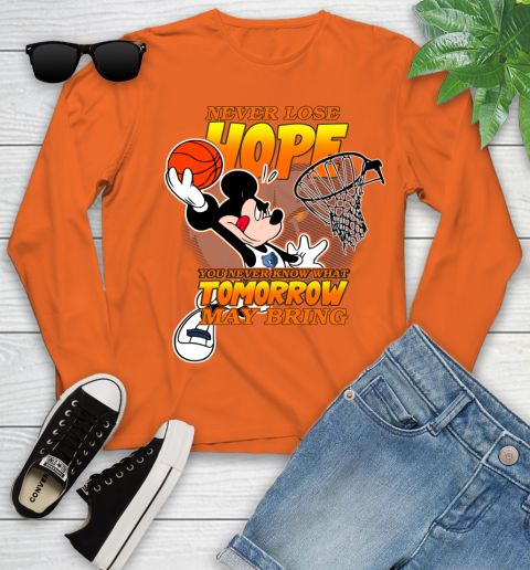 Memphis Grizzlies NBA Basketball Mickey Disney Never Lose Hope Youth Long Sleeve 3
